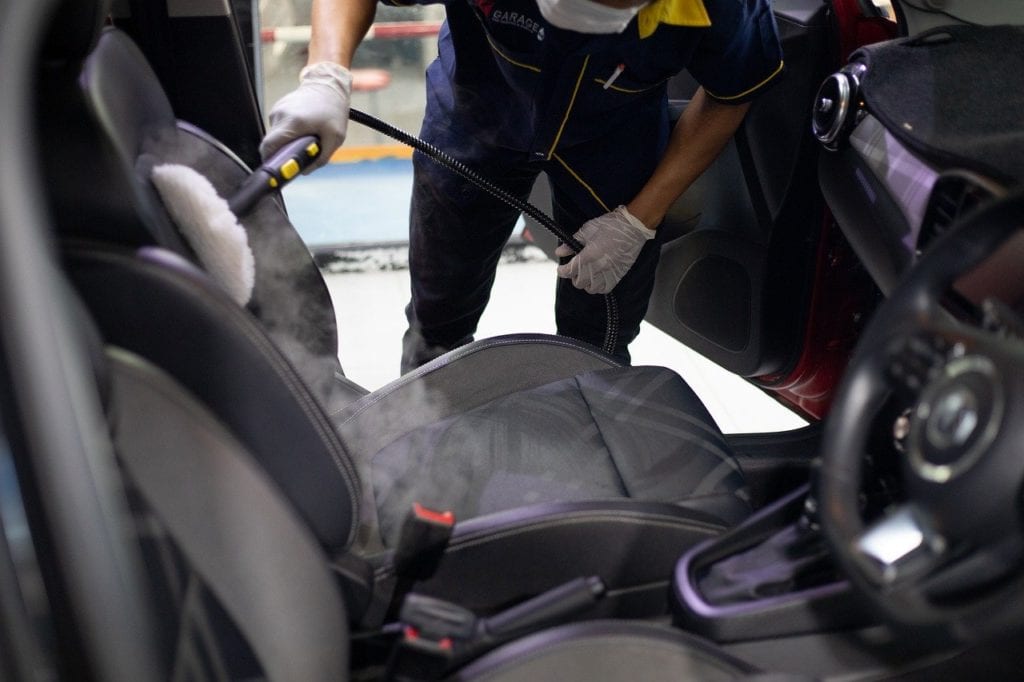 Professional steam cleaning cloth material seats