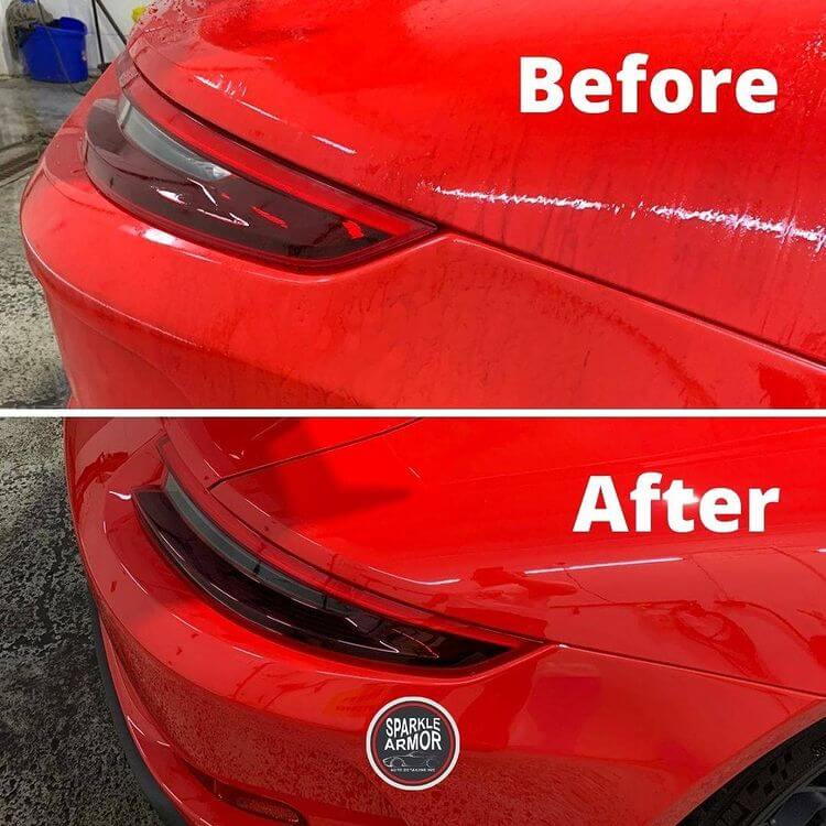 Before and after Car Detailing Markham